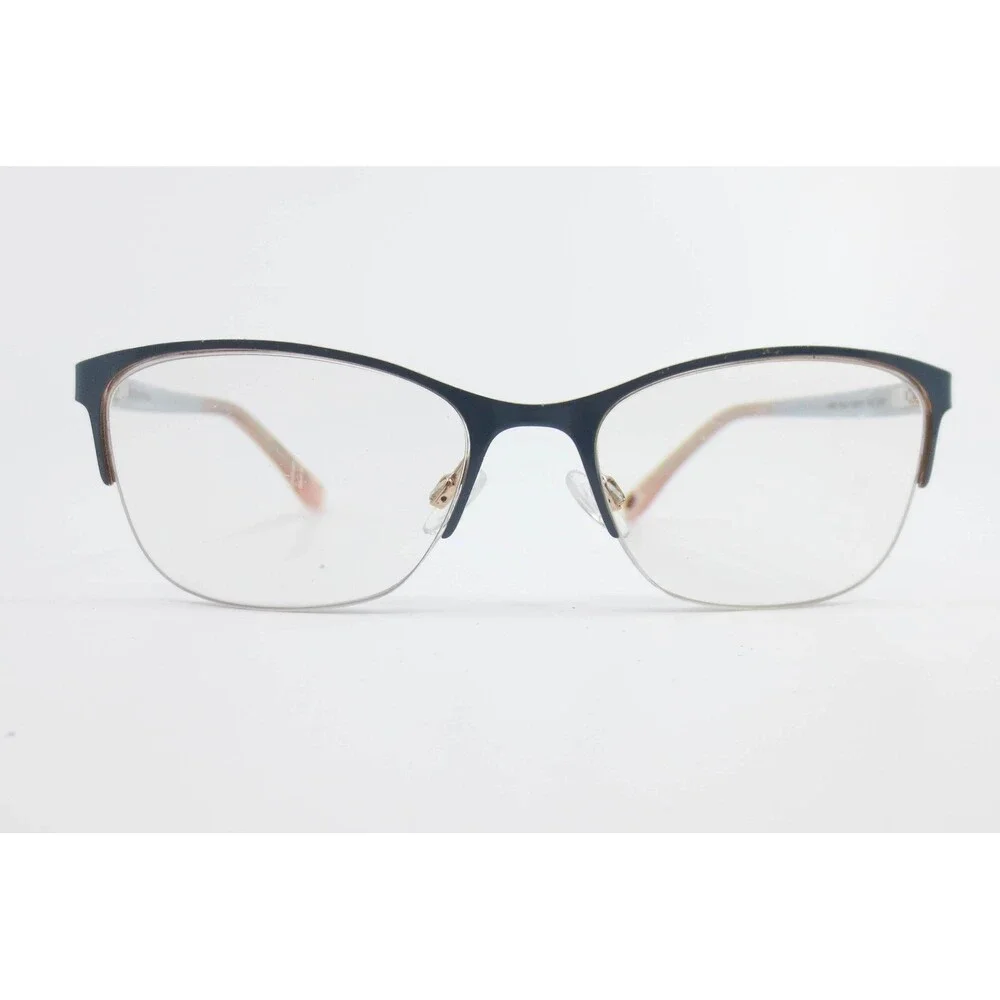 Lulu Guinness L946 SLA Slate Blue Pink Polka Dot Cat Eye Eyeglasses 53-17-140
